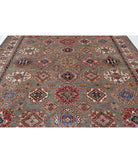 Kazak 9'10'' X 13'5'' Hand-Knotted Wool Rug 9'10'' x 13'5'' (295 X 403) / Grey / Ivory