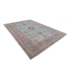 Kazak 8'9'' X 12'3'' Hand-Knotted Wool Rug 8'9'' x 12'3'' (263 X 368) / Blue / Blue