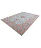 Kazak 8'9'' X 12'3'' Hand-Knotted Wool Rug 8'9'' x 12'3'' (263 X 368) / Blue / Blue