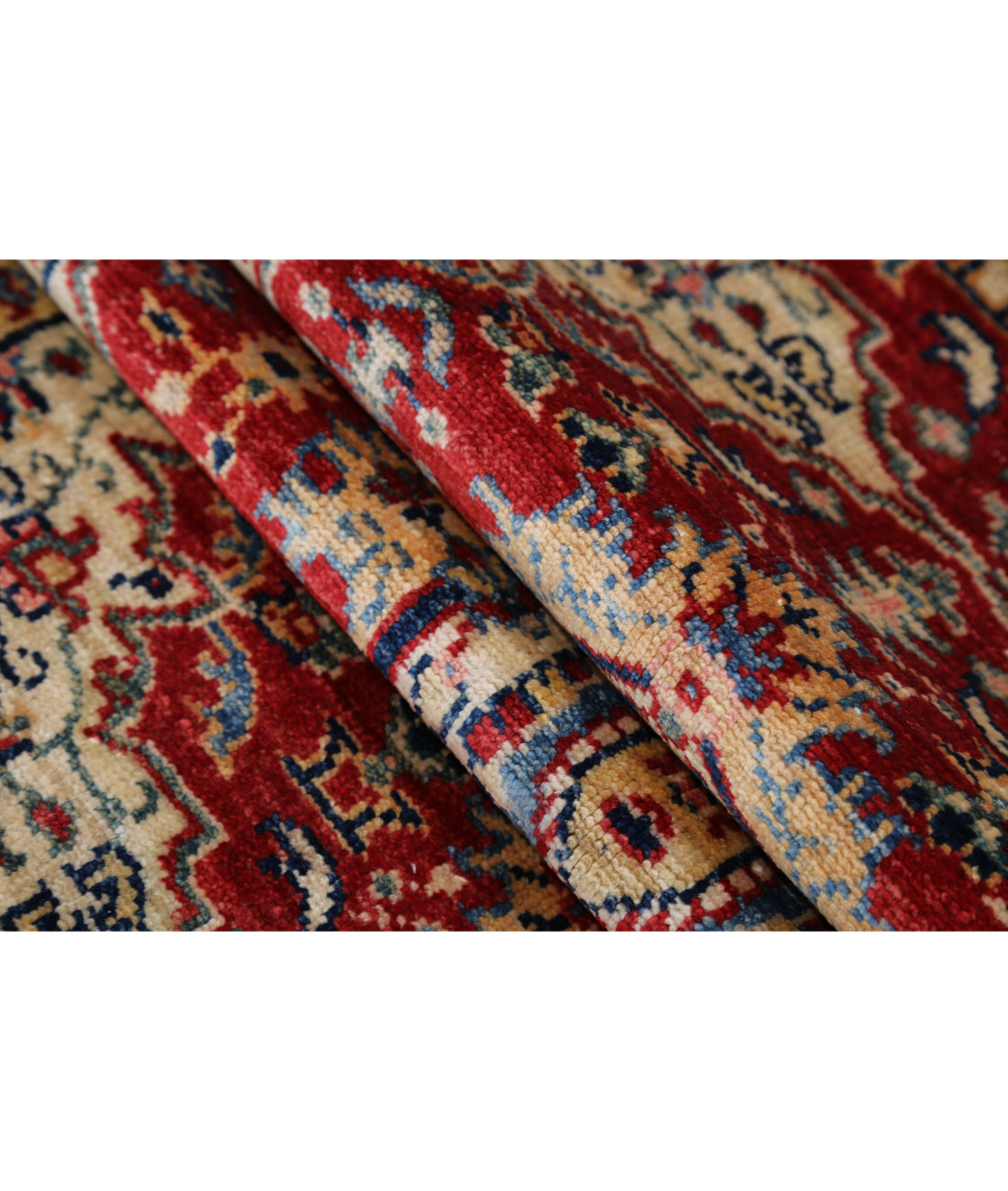 Kazak 2'8'' X 13'9'' Hand-Knotted Wool Rug 2'8'' x 13'9'' (80 X 413) / Red / Blue