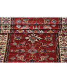 Kazak 2'7'' X 23'0'' Hand-Knotted Wool Rug 2'7'' x 23'0'' (78 X 690) / Red / Ivory