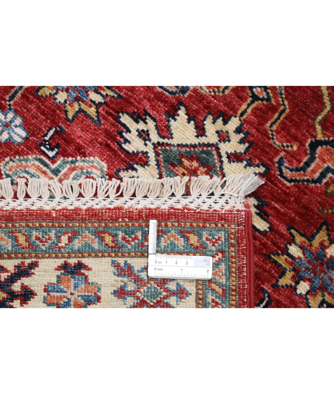 Kazak 2'7'' X 23'0'' Hand-Knotted Wool Rug 2'7'' x 23'0'' (78 X 690) / Red / Ivory