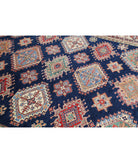 Kazak 9'9'' X 13'9'' Hand-Knotted Wool Rug 9'9'' x 13'9'' (293 X 413) / Blue / Ivory