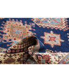 Kazak 9'9'' X 13'9'' Hand-Knotted Wool Rug 9'9'' x 13'9'' (293 X 413) / Blue / Ivory