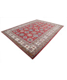 Kazak 9'10'' X 13'1'' Hand-Knotted Wool Rug 9'10'' x 13'1'' (295 X 393) / Red / Ivory