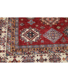 Kazak 9'10'' X 13'1'' Hand-Knotted Wool Rug 9'10'' x 13'1'' (295 X 393) / Red / Ivory