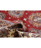 Kazak 9'10'' X 13'1'' Hand-Knotted Wool Rug 9'10'' x 13'1'' (295 X 393) / Red / Ivory