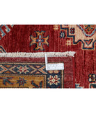 Kazak 9'10'' X 13'1'' Hand-Knotted Wool Rug 9'10'' x 13'1'' (295 X 393) / Red / Ivory