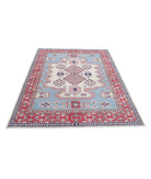 Kazak 5'1'' X 6'9'' Hand-Knotted Wool Rug 5'1'' x 6'9'' (153 X 203) / Teal / Red