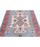 Kazak 5'1'' X 6'9'' Hand-Knotted Wool Rug 5'1'' x 6'9'' (153 X 203) / Teal / Red