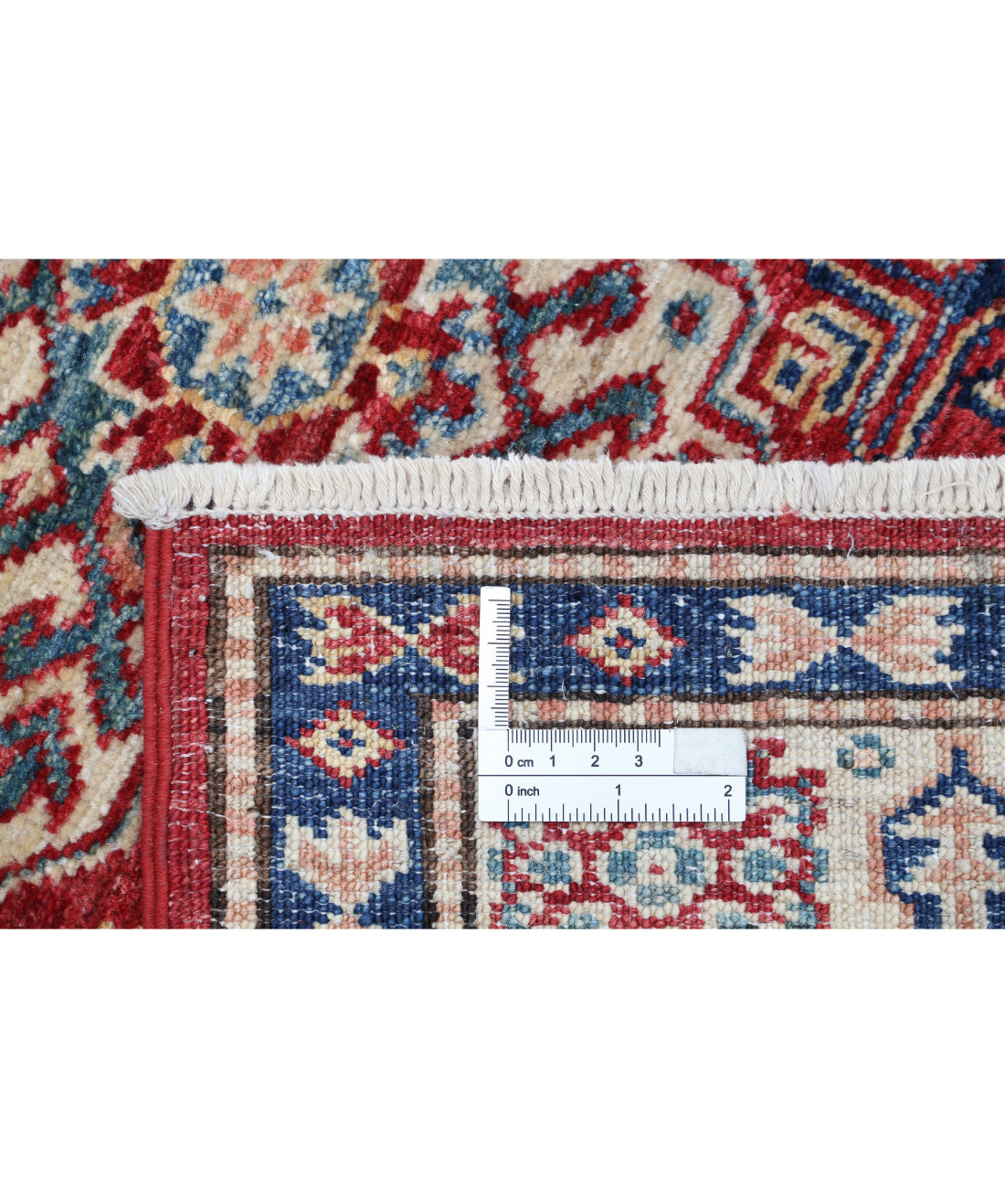 Kazak 2'8'' X 3'10'' Hand-Knotted Wool Rug 2'8'' x 3'10'' (80 X 115) / Red / Ivory