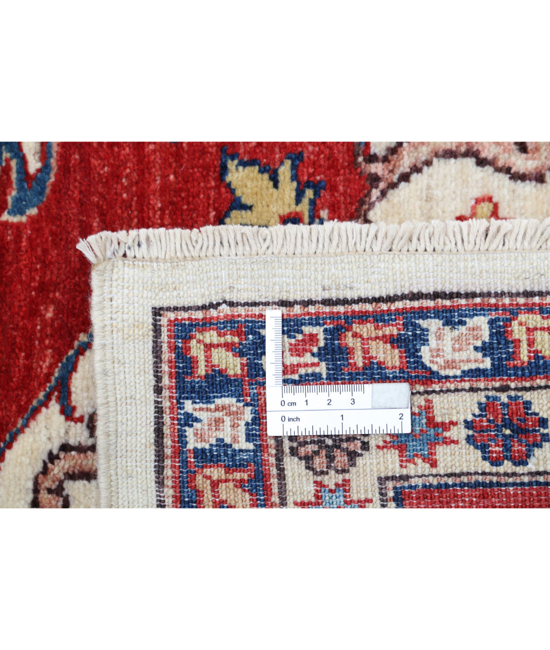 Kazak 5'7'' X 7'11'' Hand-Knotted Wool Rug 5'7'' x 7'11'' (168 X 238) / Blue / Red