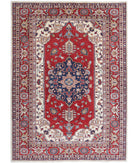 Kazak 5'7'' X 7'11'' Hand-Knotted Wool Rug 5'7'' x 7'11'' (168 X 238) / Blue / Red