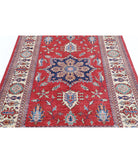 Kazak 5'1'' X 6'8'' Hand-Knotted Wool Rug 5'1'' x 6'8'' (153 X 200) / Red / Ivory