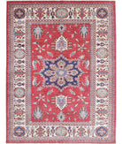 Kazak 5'1'' X 6'8'' Hand-Knotted Wool Rug 5'1'' x 6'8'' (153 X 200) / Red / Ivory