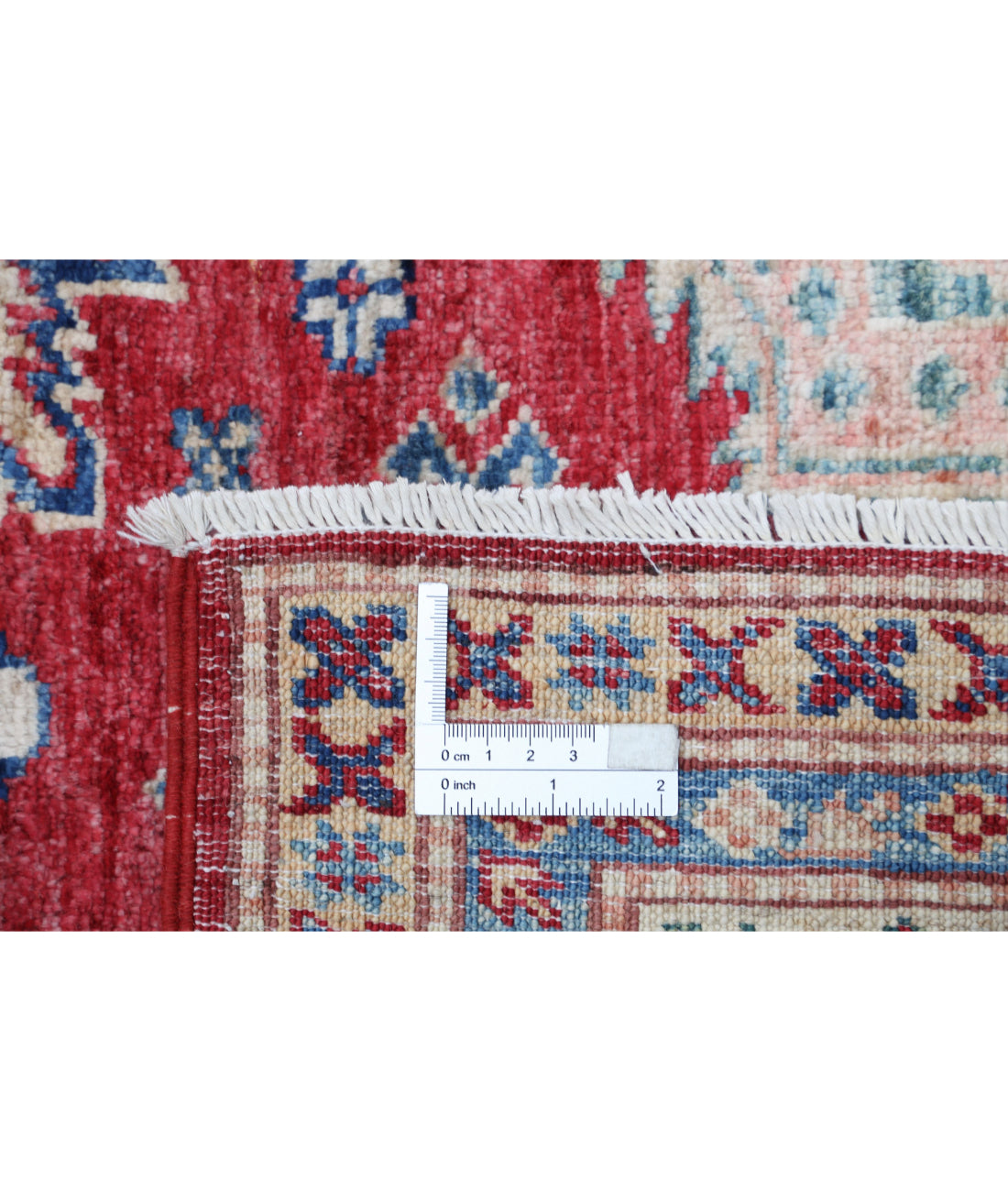 Kazak 5'3'' X 7'6'' Hand-Knotted Wool Rug 5'3'' x 7'6'' (158 X 225) / Red / Ivory