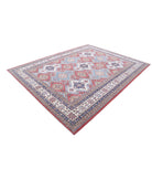 Kazak 8'2'' X 10'8'' Hand-Knotted Wool Rug 8'2'' x 10'8'' (245 X 320) / Red / Ivory