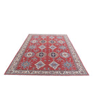 Kazak 6'7'' X 9'8'' Hand-Knotted Wool Rug 6'7'' x 9'8'' (198 X 290) / Red / Ivory