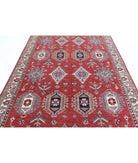 Kazak 6'7'' X 9'8'' Hand-Knotted Wool Rug 6'7'' x 9'8'' (198 X 290) / Red / Ivory