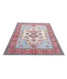 Kazak 5'1'' X 6'9'' Hand-Knotted Wool Rug 5'1'' x 6'9'' (153 X 203) / Blue / Red