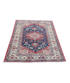 Kazak 3'4'' X 5'0'' Hand-Knotted Wool Rug 3'4'' x 5'0'' (100 X 150) / Red / Ivory