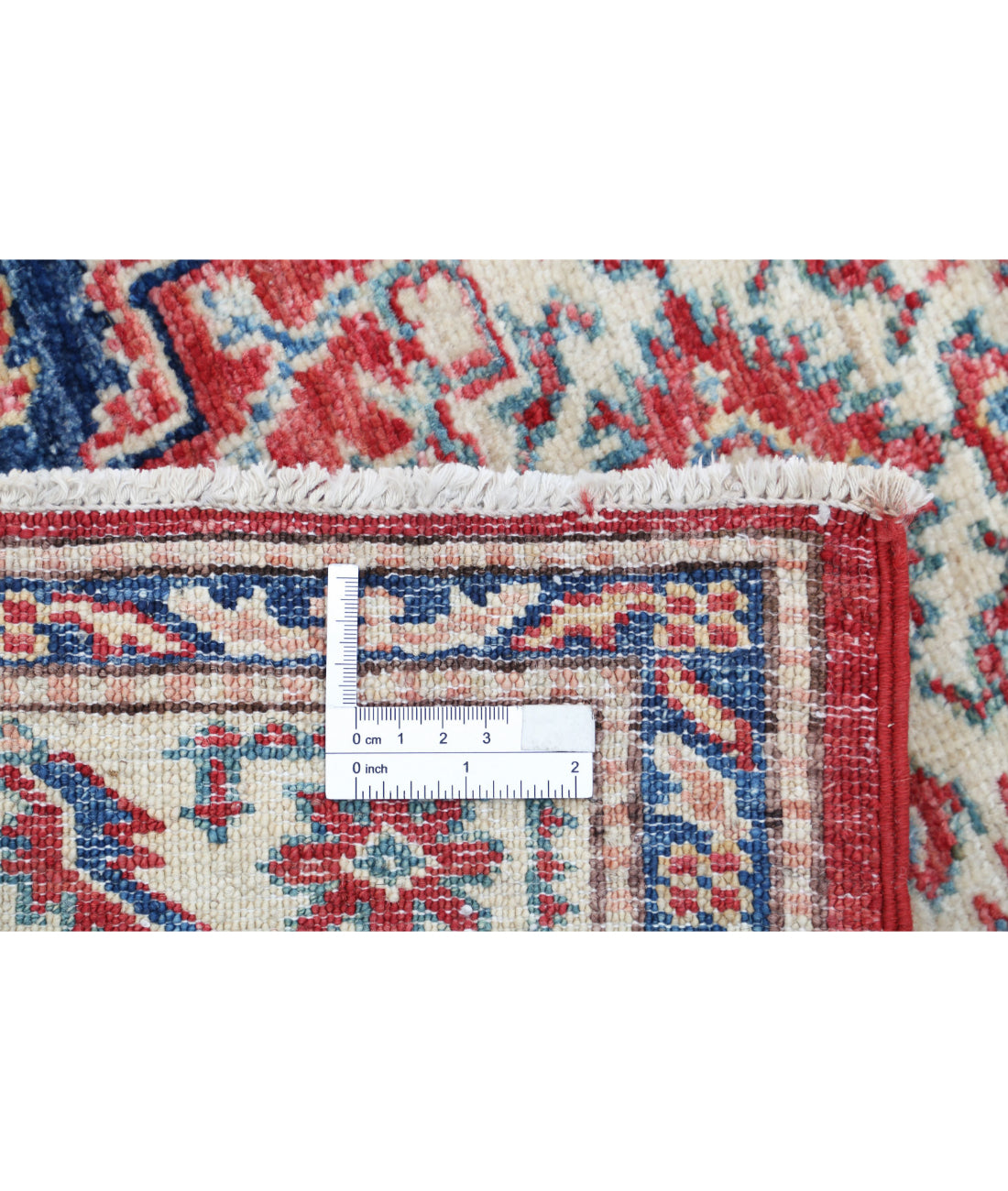 Kazak 3'4'' X 5'0'' Hand-Knotted Wool Rug 3'4'' x 5'0'' (100 X 150) / Red / Ivory