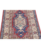 Kazak 2'10'' X 3'11'' Hand-Knotted Wool Rug 2'10'' x 3'11'' (85 X 118) / Red / Ivory