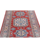 Kazak 4'0'' X 5'10'' Hand-Knotted Wool Rug 4'0'' x 5'10'' (120 X 175) / Red / Ivory