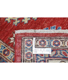 Kazak 4'0'' X 5'10'' Hand-Knotted Wool Rug 4'0'' x 5'10'' (120 X 175) / Red / Ivory