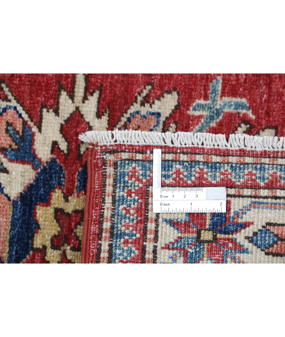 Kazak 3'1'' X 4'9'' Hand-Knotted Wool Rug 3'1'' x 4'9'' (93 X 143) / Red / Ivory