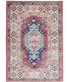 Kazak 2'10'' X 4'1'' Hand-Knotted Wool Rug 2'10'' x 4'1'' (85 X 123) / Red / Ivory