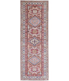 Kazak 2'5'' X 7'5'' Hand-Knotted Wool Rug 2'5'' x 7'5'' (73 X 223) / Brown / Ivory