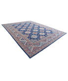 Kazak 11'10'' X 15'4'' Hand-Knotted Wool Rug 11'10'' x 15'4'' (355 X 460) / Blue / Ivory