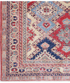 Kazak 5'6'' X 7'10'' Hand-Knotted Wool Rug 5'6'' x 7'10'' (165 X 235) / Blue / Ivory