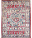 Kazak 4'10'' X 6'3'' Hand-Knotted Wool Rug 4'10'' x 6'3'' (145 X 188) / Red / Ivory