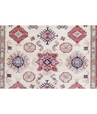 Kazak 4'9'' X 6'5'' Hand-Knotted Wool Rug 4'9'' x 6'5'' (143 X 193) / Ivory / Red