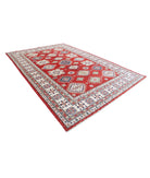 Kazak 8'10'' X 12'10'' Hand-Knotted Wool Rug 8'10'' x 12'10'' (265 X 385) / Red / Ivory