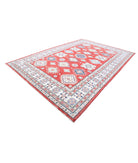 Kazak 8'10'' X 12'10'' Hand-Knotted Wool Rug 8'10'' x 12'10'' (265 X 385) / Red / Ivory