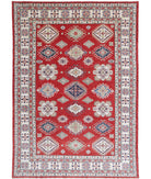 Kazak 8'10'' X 12'10'' Hand-Knotted Wool Rug 8'10'' x 12'10'' (265 X 385) / Red / Ivory