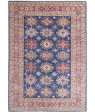 Kazak 5'10'' X 8'8'' Hand-Knotted Wool Rug 5'10'' x 8'8'' (175 X 260) / Blue / Red