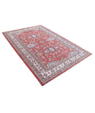 Kazak 5'8'' X 8'3'' Hand-Knotted Wool Rug 5'8'' x 8'3'' (170 X 248) / Red / Ivory