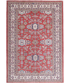 Kazak 5'8'' X 8'3'' Hand-Knotted Wool Rug 5'8'' x 8'3'' (170 X 248) / Red / Ivory