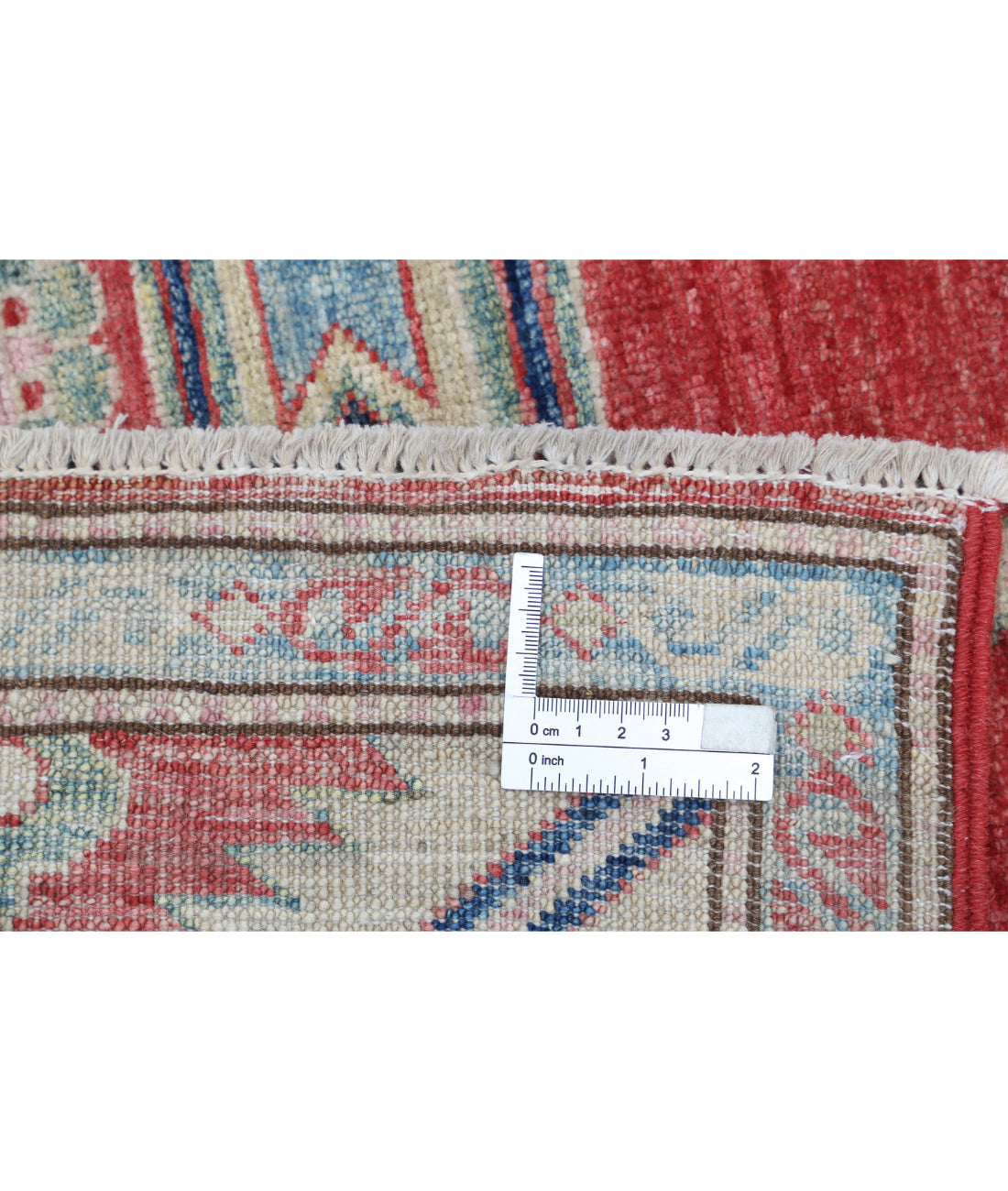 Kazak 4'7'' X 6'9'' Hand-Knotted Wool Rug 4'7'' x 6'9'' (138 X 203) / Red / Ivory