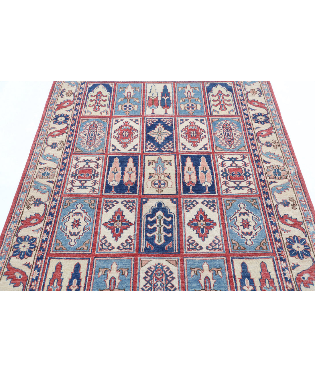 Kazak 4'10'' X 6'7'' Hand-Knotted Wool Rug 4'10'' x 6'7'' (145 X 198) / Multi / Ivory