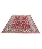 Kazak 6'7'' X 8'8'' Hand-Knotted Wool Rug 6'7'' x 8'8'' (198 X 260) / Red / Ivory