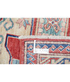 Kazak 4'1'' X 6'7'' Hand-Knotted Wool Rug 4'1'' x 6'7'' (123 X 198) / Red / Ivory