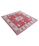 Kazak 5'7'' X 5'11'' Hand-Knotted Wool Rug 5'7'' x 5'11'' (168 X 178) / Red / Ivory