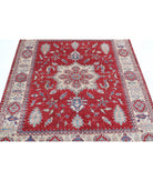 Kazak 5'7'' X 5'11'' Hand-Knotted Wool Rug 5'7'' x 5'11'' (168 X 178) / Red / Ivory