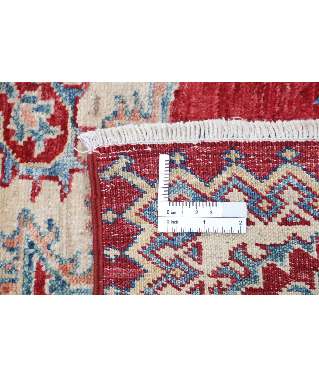 Kazak 5'7'' X 5'11'' Hand-Knotted Wool Rug 5'7'' x 5'11'' (168 X 178) / Red / Ivory