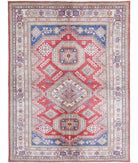 Kazak 4'10'' X 6'6'' Hand-Knotted Wool Rug 4'10'' x 6'6'' (145 X 195) / Red / Ivory